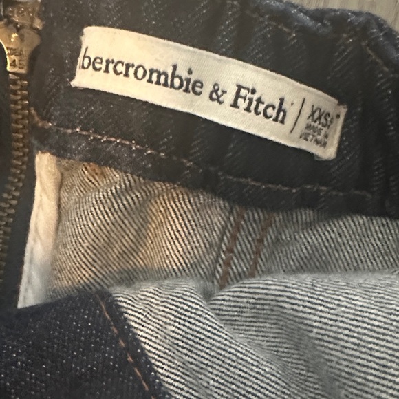 A&F XXS Women’s Denim Button-Down Strapless Dress - Picture 2 of 2